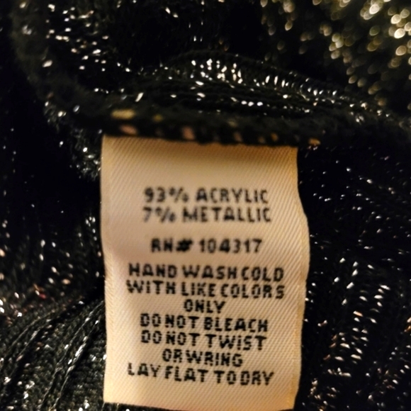 Derek Heart Black and Silver Sweater Dress - Picture 7 of 7